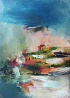 Nr. 186, Öl auf Papier (Print) auf Holz, 60x42 cm