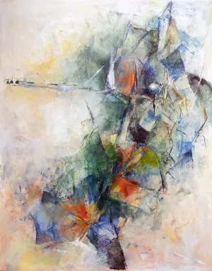 Nr. 119, Öl auf Papier auf Holz, 88x68 cm