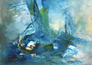 Nr. 140, Öl auf Holz, 42x60 cm
