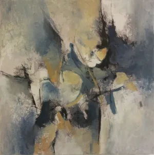 Nr. 205, Öl auf Papier (Print) auf Holz, 40x40 cm